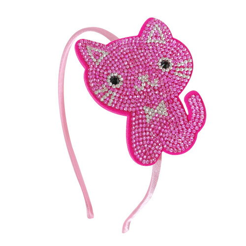Bowbear Kristall Party-Haarband, Rosa Katze