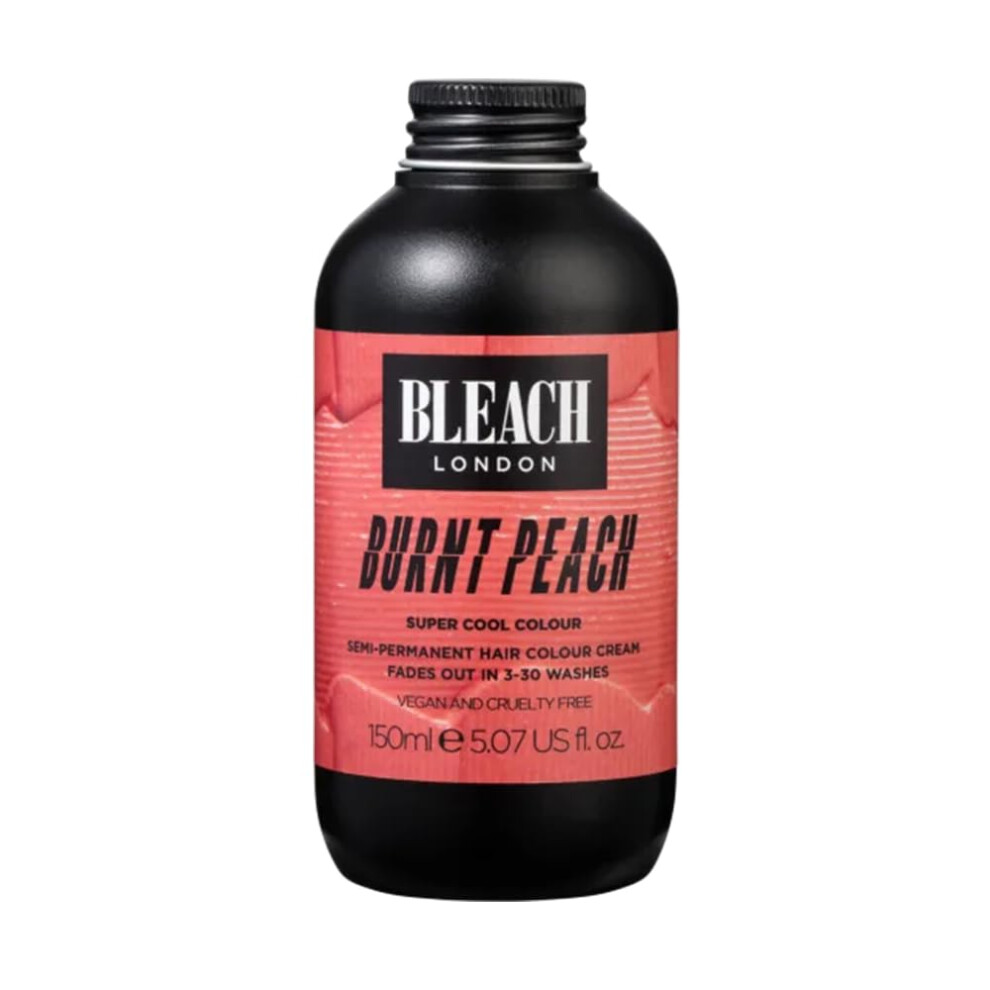 Bleach London Peach Burnt Colour - Bright Hair Dye - Vegan & Peta-Approved Semi-Permanent Direct Dye - 150 Ml