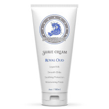 Bossman Liquid Silk Shaving Cream - Travel Shave Cream Sensitive Skin Smooth Glide Soothing Protection Moisturizing Finish (Royal Oud Scent)