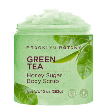 Brooklyn Botany Green Tea Honey Sugar Scrub voor lichaam 10 oz - Diep hydraterende en zacht exfoli?ende bodyscrub voor dames en heren - Hydrateert en