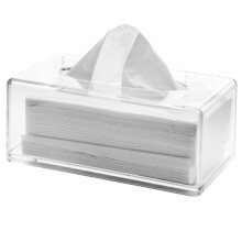 Cq acryl Tissue Box Houder met Cover Rechthoekige Gezichtsdoekjes Dispenser Box Case voor Aanrecht Doorzichtige Plastic Droger Vel Container Servet O