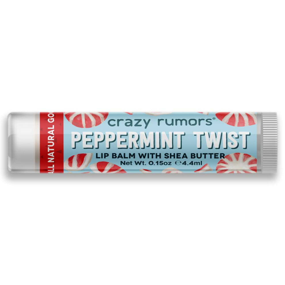 Skã¸Re Rygter Crazy Rumors Peppermint Twist Lip Balm. 100% Natural Vegan Plant-Based Made In Usa (1-Pack)