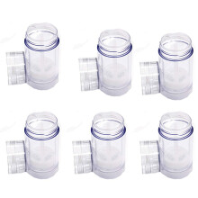 Clear Empty Plastic Round Deodorant Containers,Round Shape Bottom Filling Stick Deodorant Container Twist Up Stick Tube (C)