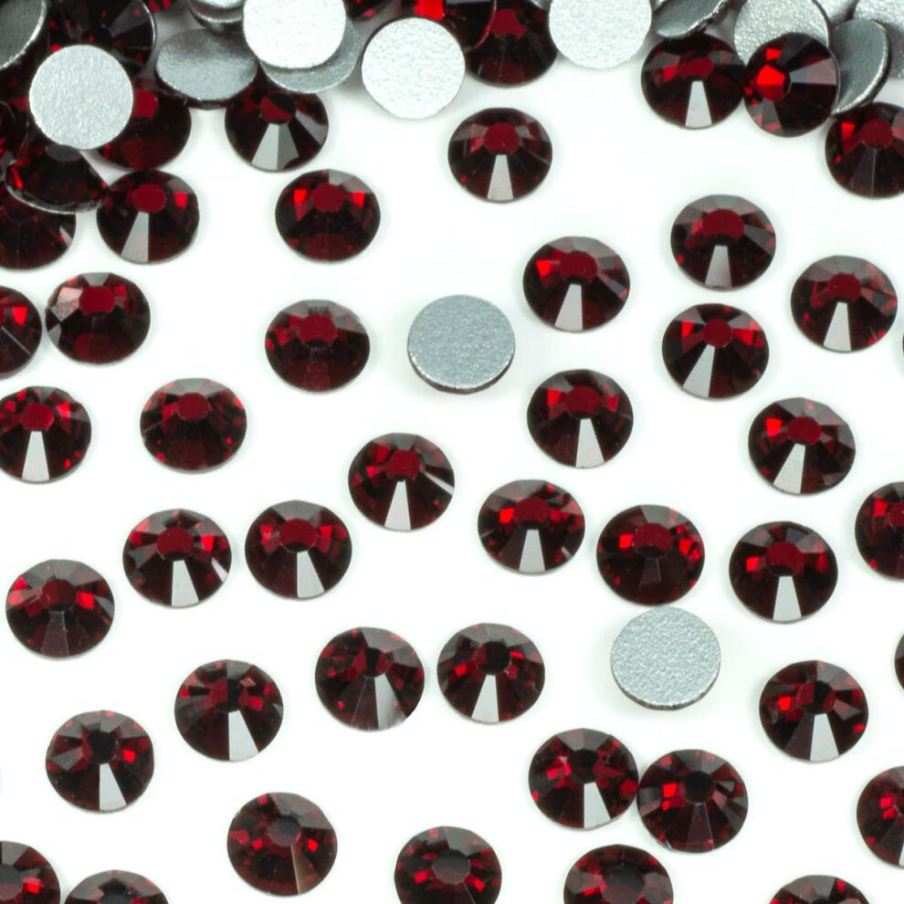 Qiipii Dark/Red Nail Rhinestones 1440Pcs Ss20 Bulk 5Mm Siam Nail Art Round Crystals K9 Glass Flatback Gems Beads Stones Diamonds Gluefix For Nail Charms