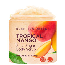 Brooklyn Botany Tropical Mango Shea Sugar Scrub voor lichaam 10 oz - Diep hydraterende en zacht exfoli?ende bodyscrub voor dames en heren - Gemaakt m