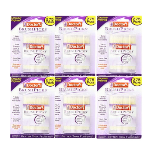 Doctors Brush Picks 275 Count (6 Pack)