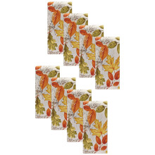 Elrene Home Fashion Herfstbladeren bedrukte herfstdoeken dinerservetten 17"" x 17"""" set van 8