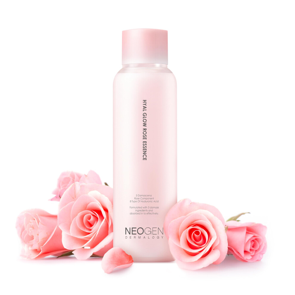 Dermalogy By Neogenl Dermalogy By Neogen Hyal Glow Rose Essence - Hydrating Essence With 74% Of Damask Rose Water Damask Rose Flower Oil & Damask Rose Extract 160Ml / 5.41