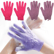Exfoliating Bath Loofah Gloves Body Scrub Wash Mitts Skin Massage Sponge Towel Deep Cleansing Dead Skin Brush Scrub Luxury Spa Heavy With Lanyard Scr