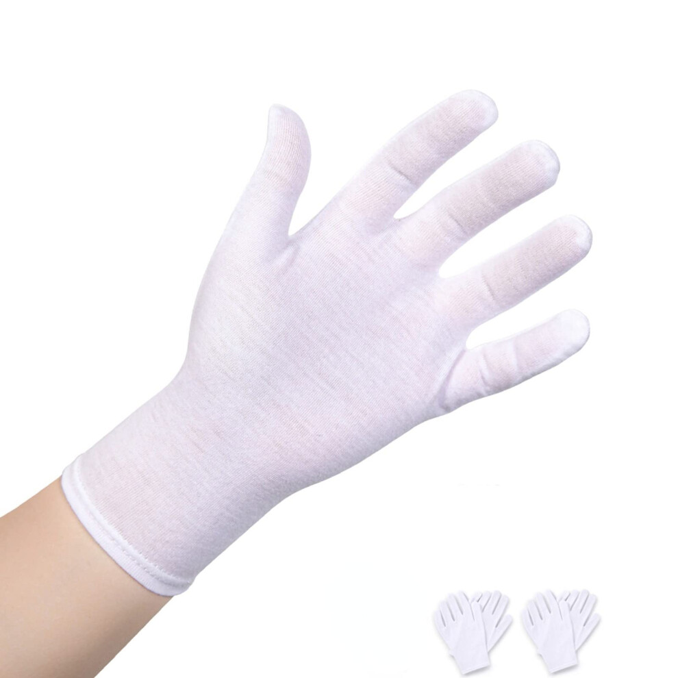 Donfri 2 Pairs White Moisturizing Gloves Overnight Cotton Gloves for SPA  Dry Hands Eczema  Hand Care  Day and Night Healing Reusable-image-OPC-PHDSXHQ-NEW