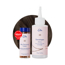 eSalon Permanente Haarkleur- en Haarverfset - Donkerbruin Natuurlijk Goud - Persoonlijke Colorist voor Tot 100% Grijsdekking Alle Haartypes - Profess