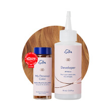 eSalon Complete kit voor permanente haarkleuring en haarverf - Middenblond Aardbei - Persoonlijke coloristkit voor tot 100% grijsdekking voor alle ha