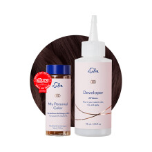 eSalon Permanente haarkleur- en verfset - Donkerbruin Rood Mahonie - Persoonlijke colorist voor tot 100% grijsdekking Alle haartypes - Professionele