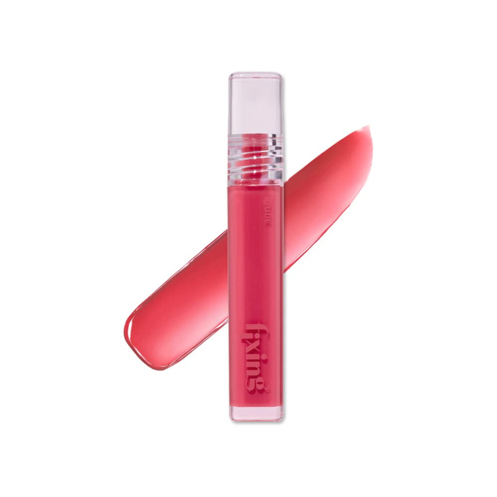 Etude Red Glow Fixing Tint #4 Chilling | Non-Sticky Glossy Shine Lip Stain | Fills Up With Comfortable Moisture | Tinting For Dry Lips