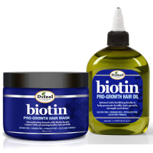 Difeel Pro-Growth Biotin Haarmasker 12 oz. met Biotin Haarolie 7.1 oz. (Set van 2)