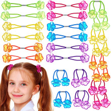 EXPRESSIONS Haarband 24-delig Rose Twin Bead Paardenstaart Haarelastiekjes Meisjes Voordeelpakket