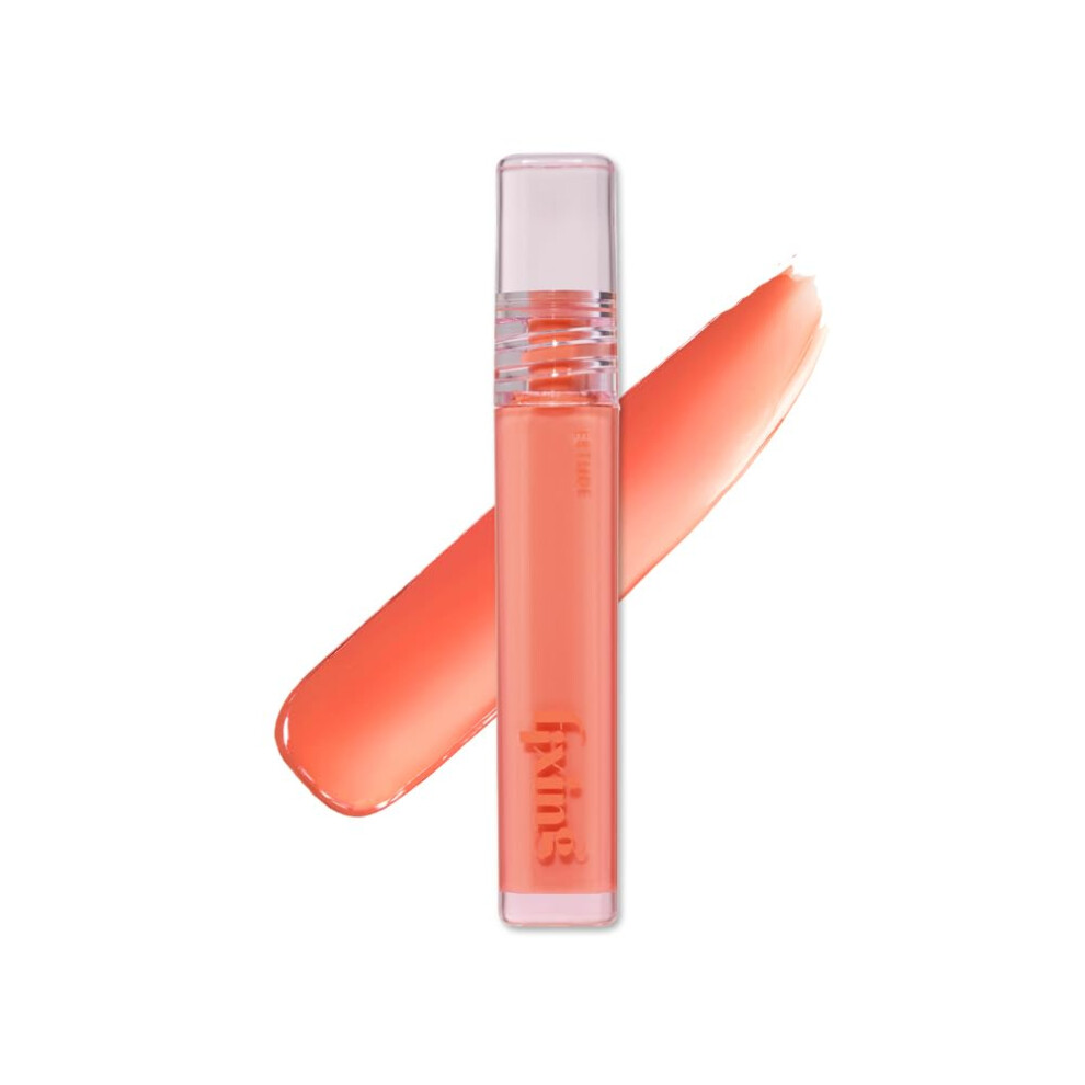 Etude Peach Glow Fixing Tint #6 Blended | Non-Sticky Glossy Shine Lip Stain | Fills Up With Comfortable Moisture | Tints For Dry Lips