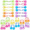 Fascia per capelli 24 Pezzi Rose Bead Twin per ponytail, Set per ragazze 2