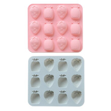 Fewo 2-pack Aardbei Ananas Siliconen Mallen voor Chocolade Snoep Gummy Gelatine Jello Jelly Bakken Taart Zeep Kleurpotloden Wax Melt Gips IJsblokjesb