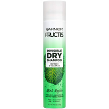 Garnier Invisible Dry Shampoo with no Visible Residue powered by Rice Starch to Instantly Absorb Oil Refresh and Volumize Silicone Free Mint M