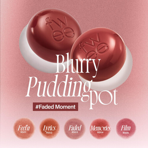 fwee, Lip & Cheek Blurry Pudding Pot, RS02 Lyrics, 0.17 oz (5 g) 1