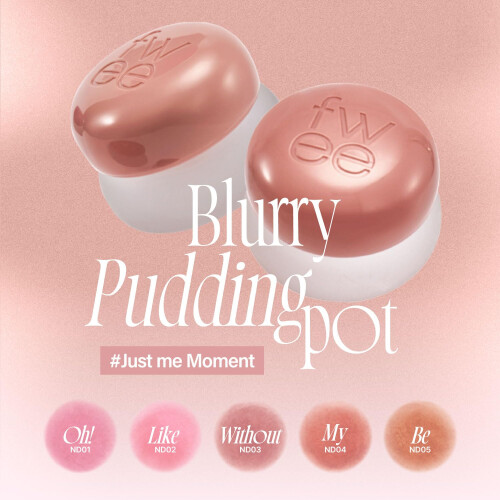 fwee, Lip & Cheek Blurry Pudding Pot, ND04 My, 0,17 oz (5 g) 1