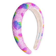 FROG SAC Padded Headbands for Girls - Rhinestone Toddler Hair Accessories  Little Girl Rainbow Heart Hair Bands  Kids Sparkle Head Band  Cute Headband