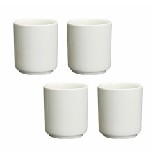 Happy Sales White Porcelain Perfect Sake Bottle Sake Cups til japansk restaurantforsyning og hjem (4 kopper 1,25 fl oz)