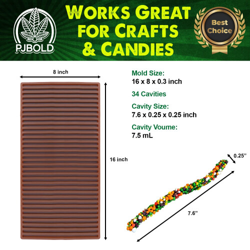 Gummy Candy Rope Mold - 1/3 velformaat 1