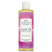 HERITAGE STORE Castor Oil Cold Pressed Rich Hydration for Vibrant Hair & Skin Bold Lashes & Brows No Hexane (8 Fl Oz)
