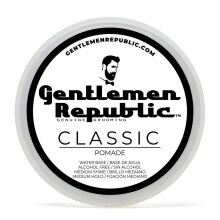 Gentlemen Republic Classic Pomade - moyen Hold & Medium Shine Water Soluble No Beezwax fait aux tats-Unis - 4 oz Idal pour les styles classique