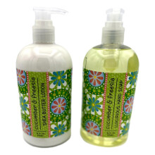 Greenwich Bay Trading Company Garden Collection Bundle: Komkommer Freesia - 16 Ounce Shea Butter Lotion & 16 Ounce Handzeep