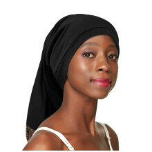 Hair Head Buff Hair Wrap Headband Loc Socks for Dreadlocks Black