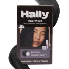 Hally Hair Color Cloud Farba do wlosw (tryb ciemny) - Pltrwala pianka koloryzujaca dla kobiet i mezczyzn - Bez balaganu i dlugotrwala farba do wlos
