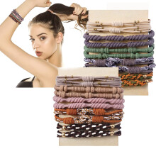 Fasce per Capelli per Donne e Ragazze, 20 Pz Bracciali Boho Doppio Uso per Capelli Spessi