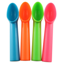 JCBIZ 4 stuks Plastic Ijsschep Fruitlepels Meloen Baller Watermeloen Scooper Keukenaccessoires 4 Kleuren (Oranje Groen Blauw Roze)