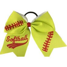 Infinity Collection softball-hiusrusetti - 16 cm:n cheerleading-hiusasuste - t ydellinen lahja softball-pelaajalle - punainen ommel