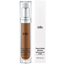 Jolie Face & Body Bronzer mit Kokosnussöl und Aloe Vera – dezenter Schimmer (28 g)