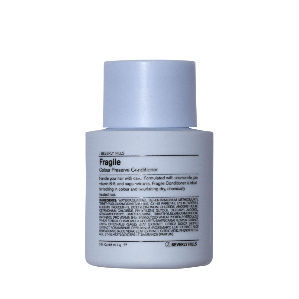 J Beverly Hills Blue Fragile Colour Preserve Conditioner With Chamomile For Split Ends 3 Oz