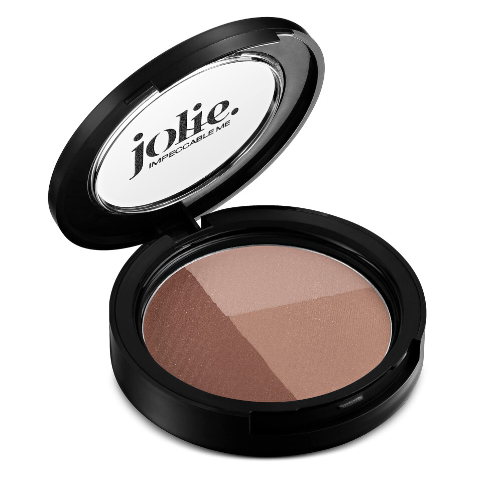 Jolie. Upã¥Klagelig Mig Bronze Jolie Cheek Contour Trio - Blush - Highlight - Contour - Matte Finish - Gentle Formula - Vegan (Bronze)