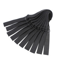 JiiSerlu 10 PCS Bande lastique rglable noire pour perruques