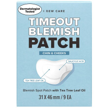 I DEW CARE Hydrocolloid Acne Puistje Patch - Time-out Smet Kin & Wangen | Koreaanse pus-pleisters voor gezicht en huid 9 stuks (31 x 46 mm) Pus absor