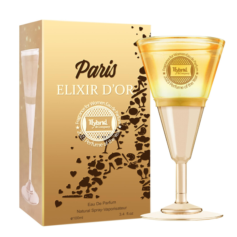 Hybrid & Company Paris Elixir D'or For Women Fascinating Fragrance Scent Womens Perfume 3.4 Fl Oz