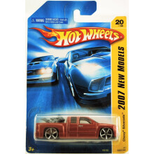 Hot Wheels Chevy Silverado EXT CAB 2007 Nuovi modelli - Chevy Silverado - Cabina estesa - con Dirt Bike nel cassone - Vernice rossa/arancione - 2