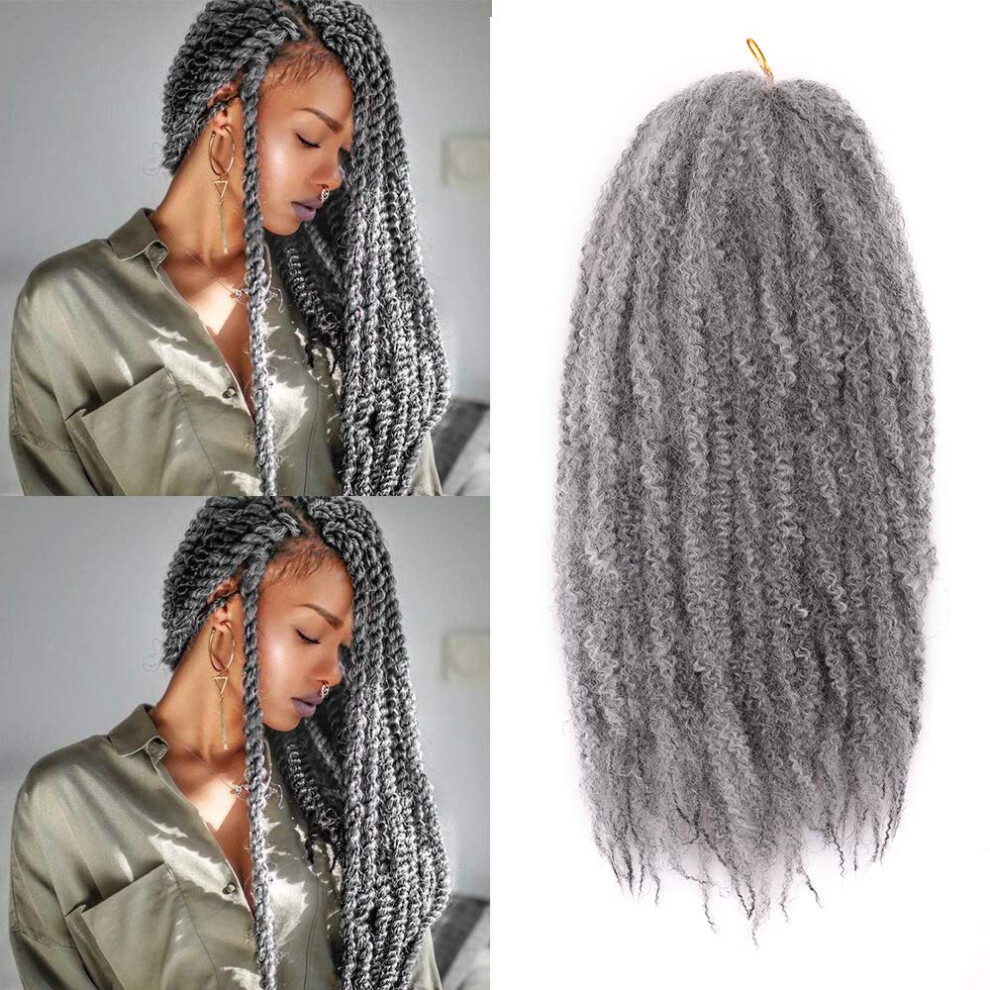 Kgbfass Unisex 3Packs Marley Braiding Hair 18Inch Afro Marley Hair For Twists Synthetic Kinky Braiding Hair Extensions (Gary)