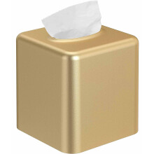 Livelab Tissue Box Cover Vierkant Metalen Tissue Box Houder Modern Decor Gezichtsservethouder Tissue Box Dispenser voor Badkamer Vanity Aanrecht Woon