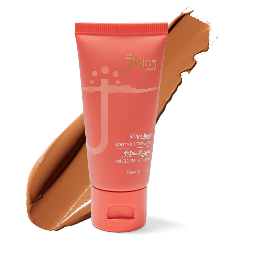 Juvias Sted Dark Juvia's Place I Am Magic Velvety Matte Liquid Foundation 350 - Somalia - Tan W/Warm Undertone Makeup Foundation Full Coverage Lightweight Long