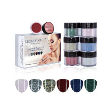 Collezione professionale delle unghie legacy kit in polvere acrilico a 6 colori set di nail art per manicure fai -da -te per estensioni per unghie di