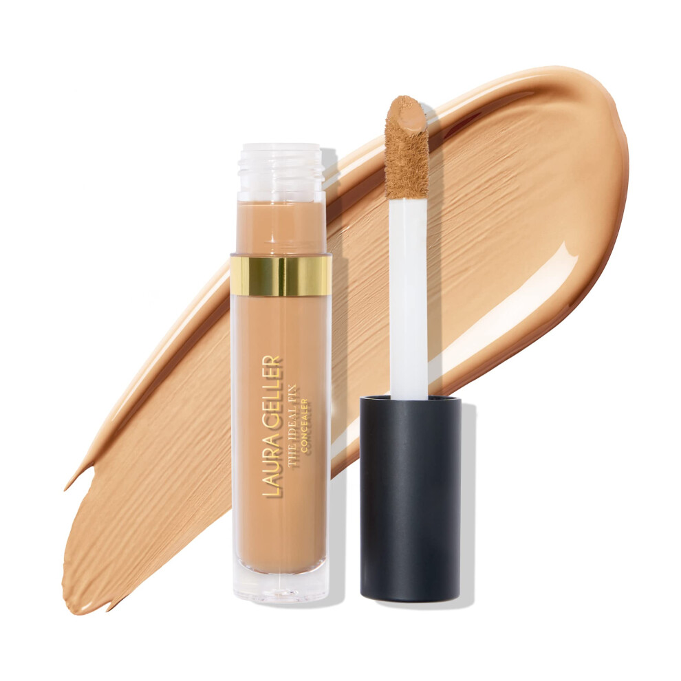 LAURA GELLER NEW YORK The Ideal Fix Concealer - Medium - Buildable Medium to Full Coverage Liquid Concealer - Covers Under Eye Dark Circles & Blemishe