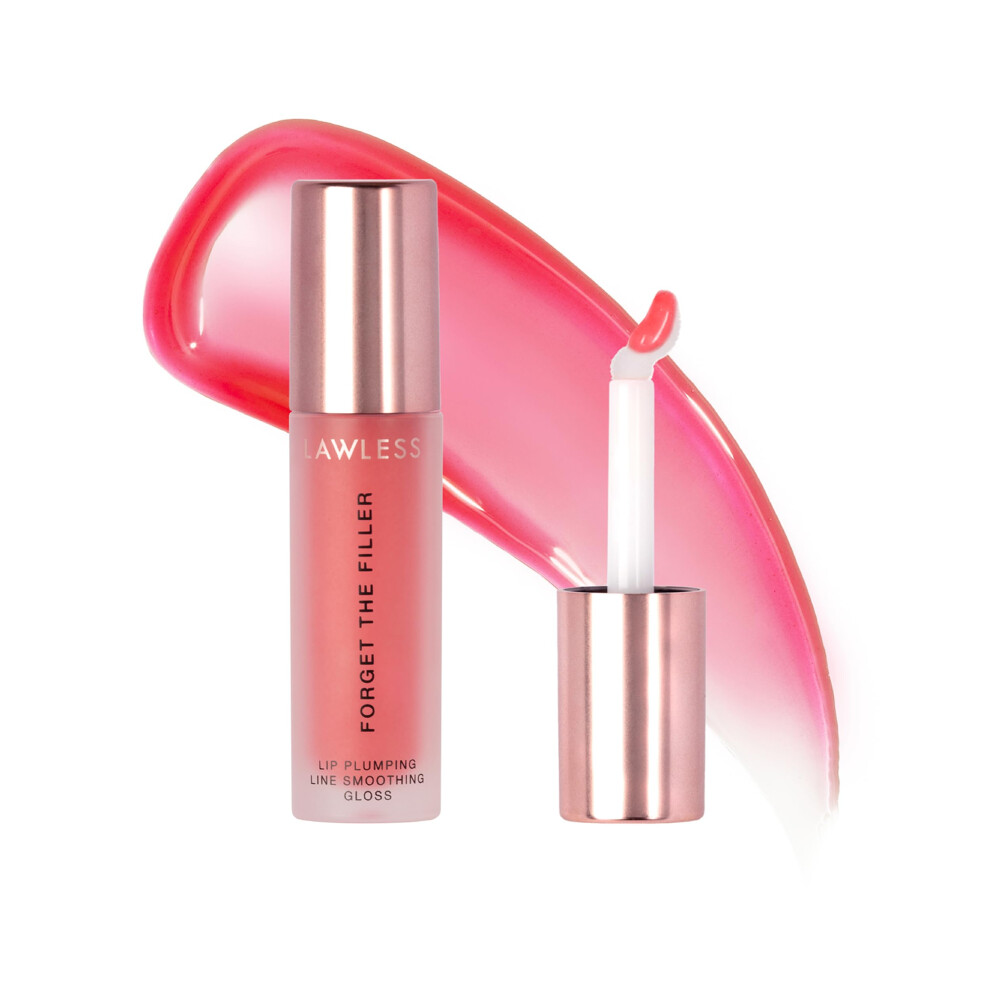 Lawless Forget The Filler Lip Plumping Line Smoothing Gloss - Cherry Vanilla - Premium Volumizing Lip Gloss With Natural Ingredients Designed To Plump
